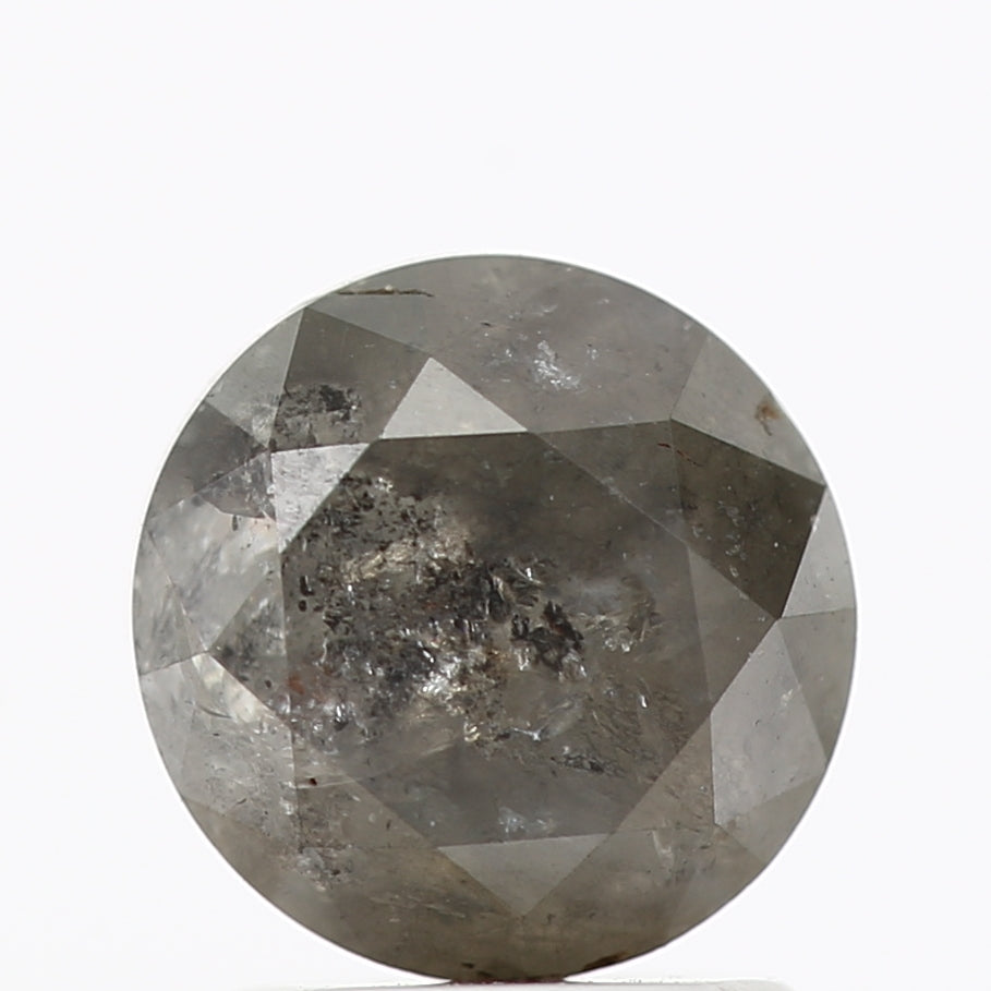 2.23 Carat Gray Rustic Round Shape Brilliant Cut Natural Loose Diamond